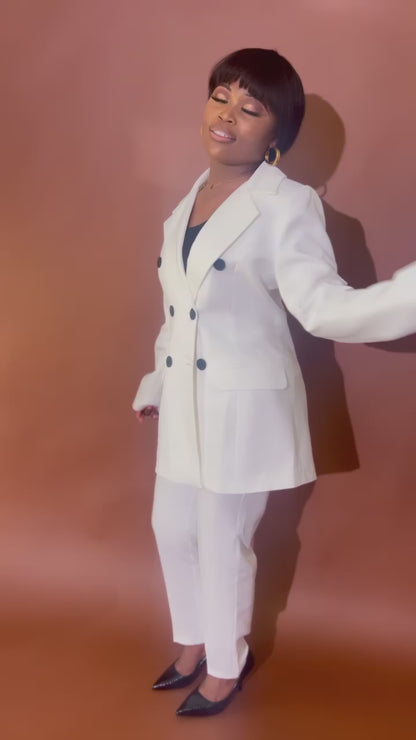 Double breasted Women Suit Set