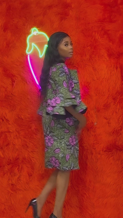 Ankara Kimono jacket Set