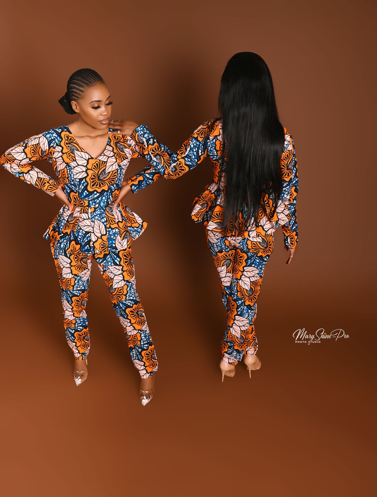African Print Peplum 2pc set