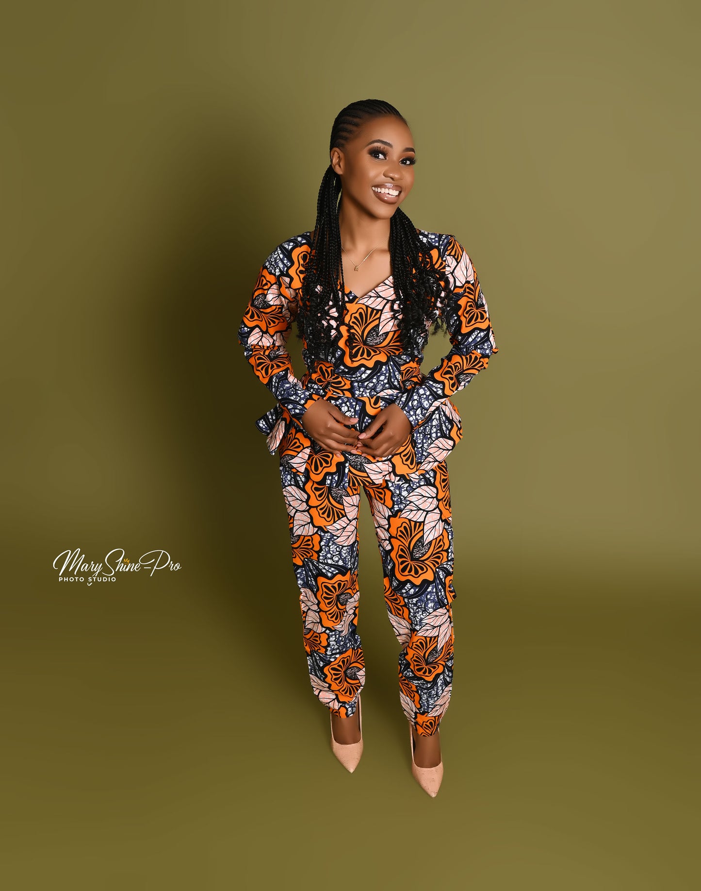 African Print Peplum 2pc set